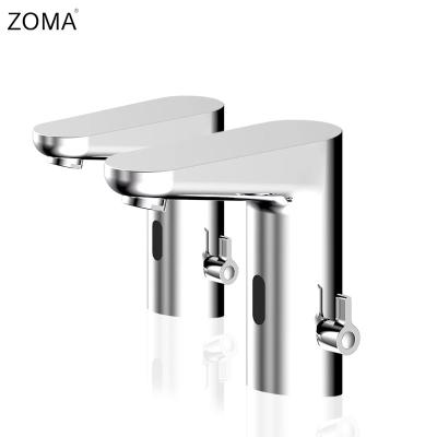 China Sense Faucets Copper Touchless Hot And Cold Water Faucet Integrated Temperature Control Sensor Automatic Faucet for sale