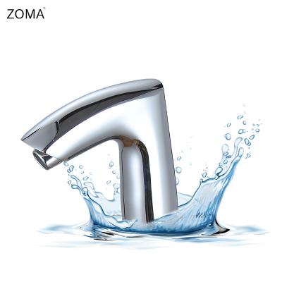 China Smart Sense Faucets Sensor Switch Basin Faucet No Touch Single Bathroom Basin Sensor Faucet for sale