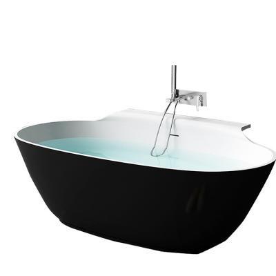 China Solid Outdoor Oval Modern Free Standing Bathtub Bathtub Hotel Baths With Faucet for sale