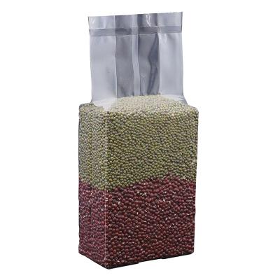 China Recyclable 5kg 10kg Food Grade Stand Up Airtight Seal Clear Rice Bag For Food Packaging for sale