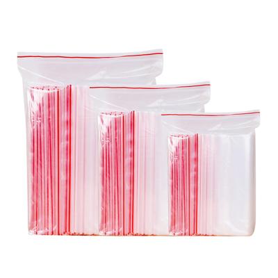 China Recyclable Transparent Plastic Clear Zipper Bag PE Zip Lock Resealable Bag For Garment Industry Underwear for sale