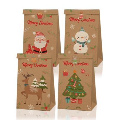 China High Quality Recyclable Recycle Handheld Gift Bag Christmas Gift Packing Kraft Paper Bag for sale