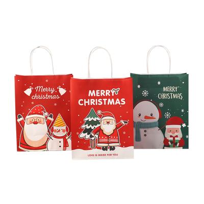 China 2021 New Design Recyclable Christmas Soft Cardboard Christmas Gift Bag Wholesale Tote Bag for sale