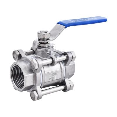 China 304 / 316L Thread , Water Oil Product Factory Wholesale Stainless Steel 3PC Ball Valve for sale