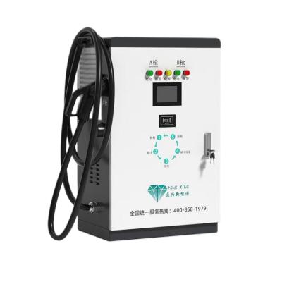 China electric car solar ground station 60kw fast fast ev dc ev charger 2 fast charging station ocpp1.6j fast gun 60KW-03 for sale