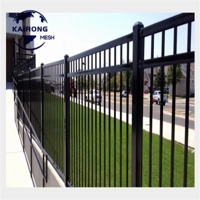 China Cheap Price Easily Assembled 2400 Mm * 1800 Mm Black Powder Coated Steel Fence Panels for sale