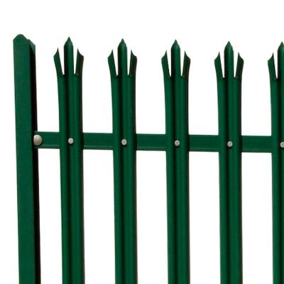 China Easily Assembled Decorative Steel PVC Coated Palisade Garden Europe Fence Wrought Iron Fence for sale