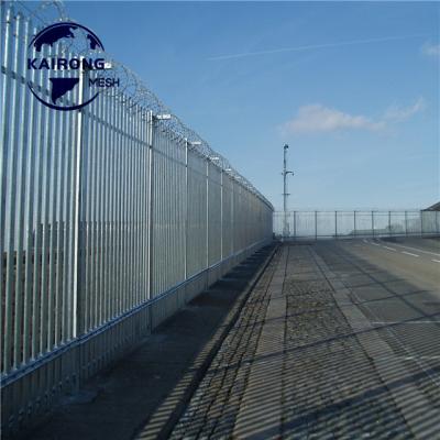 China Easily Assembled Easy To Install Hot Dip Galvanized Steel Concrete Palisade Fencing Prices for sale