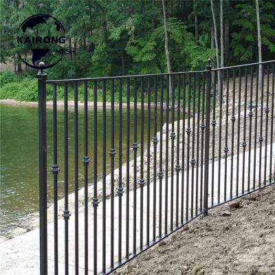 China Hot Sale Pool Fence Fencing For Yards Easily Assembled Faux Curved Wrought Iron Fence Panels for sale