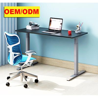 China (Size) 2022 Adjustable Auto Ergonomic Electric Standing Computer Motorized Standing Desk Lift Table Computer Desk For Office for sale