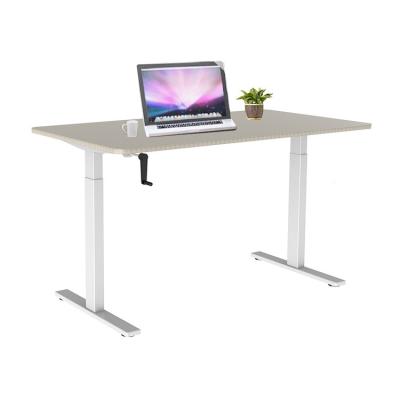 China Factory Direct Selling Metal Crank Adjustable Ergonomic Height Stainless Steel Desk Position Adjustable (Height) Desk for sale