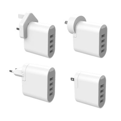 China iphone and samsung high quality mobile phone charger station 5v 4.8a universal multi port usb 4 charger for sale