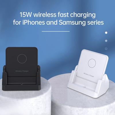 China IPHONE AND SAMSUNG Universal 15W Fast Charging Wireless Charger Stand CE FCC ROHS for sale