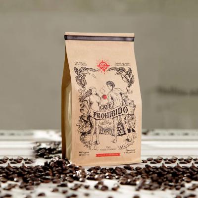 China 250g 500g 8oz 12oz 16oz Coffee Beans Kraft Paper Custom Packaging Empty Compostable Coffee Bag With Valve for sale