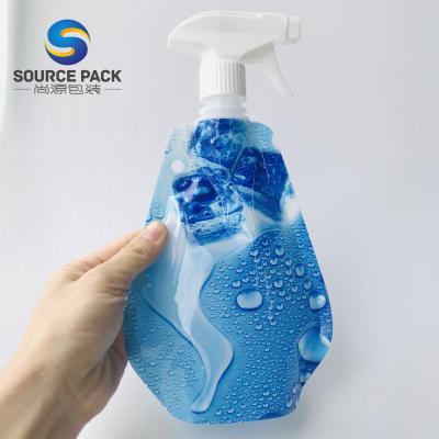 China Portable Safety Spray Plastic Pouches Sprinkle Liquid Pouch Filled Gel Holder Spout Up Pouches for sale