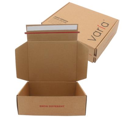 China Handmade Custom Printed Self Adhesive Quick Seal Mailer Mailer Box Zipper Tear Strips Package Postal Box for sale