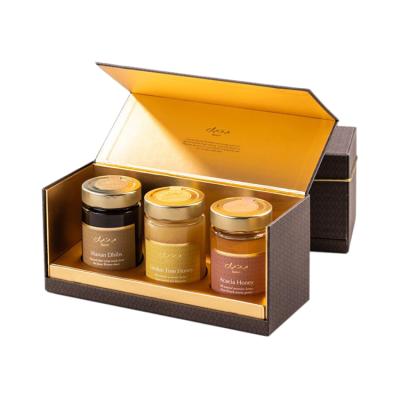 China Handmade Custom Printing Cardboard Honey Gift Box Empty Royal Luxury Honey Bottle Packaging Box For Honey for sale