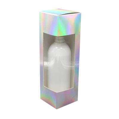 China Recycled Materials Tumbler Display Packaging Box Custom Printing Holographic Tumbler 20oz Boxes With Window for sale