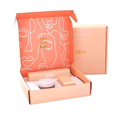 China Handmade Custom Printed Makeup Vitamin C Kit Body Skin Care Packaging Empty Shipping Box for sale