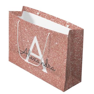 China Handmade Custom Logo Printed Mini Little Girl Glitter Gift Wrapping Bag Holographic Paper Bag Retail Wholesale With Logo for sale