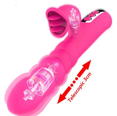 China 5 Frequency Licking Modes Tongue Licking Vibrator 8 Modes G Spot Strong Telescopic Oral Sex Toys For Women for sale