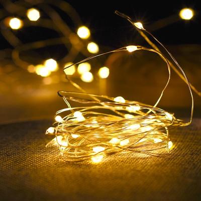 China Christmas Garland Indoor Bedroom Home Wedding Decoration Fairy Lights Copper Wire LED String Lights Battery Operated New Year Decoration for sale