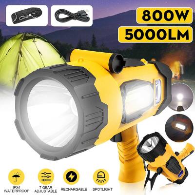 China Convenient 12000mA LED Super Bright Waterproof Rechargeable Dual Head Floodling Flashlight Work Light Floodling Spotlight for sale