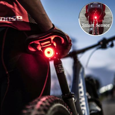 China Smart Bicycle USB Charging Tail Light Rear Recycling Automatic Start And End Brake Waterproof Feeling Waterproof Rechargeable Ipx6 Battery for sale