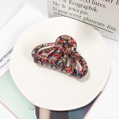 China Ladies Hair Decoration Cloth Acetate Hippocampus Hair Claw Cherry Heart Hair Claw Large for sale