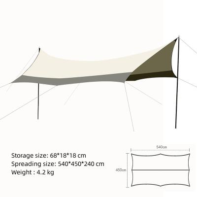 China Extended Type 210T Large Area Outdoor Sunshade Canopy Sunshade Waterproof Lightweight Portable Canopy Tent for sale