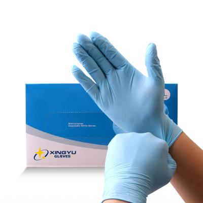 China General Purpose Xingyu Gloves 3.5g 4.0g 4.5g 5.0g Bulk Blue Nitrile Glove / Cheap Nitrile Gloves for sale