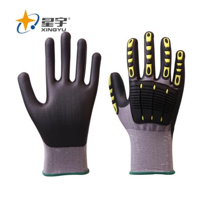 China General Purpose Anti-Vibration Gloves Oil Armor Gauntlet Xingyu Impact Resistant Cut Resistant Anti Vibration Work Gloves for sale