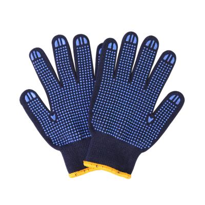 China General Purpose Cotton Knitted PVC Dotted Working Gloves Xingyu Cotton Knitted Gloves / Cotton Work Gloves With Rubber Grip Dots for sale