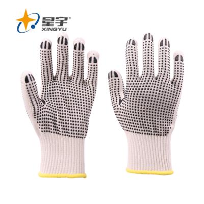 China General Purpose China Working Gloves Dotted White Cotton Knitted Glove for sale