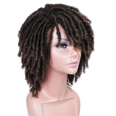 China 2022 New Product Short Synthetic Wig Hair Twist Synthetic Wig For Men's Frontal Wig Hair for sale