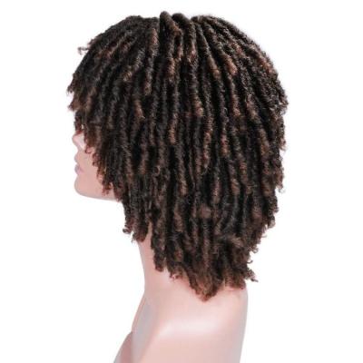 China Factory Price Synthetic Mens Hair Wigs Afro Curly Cheap Wigs Natural Hair Wigs For Men For Theme Party for sale