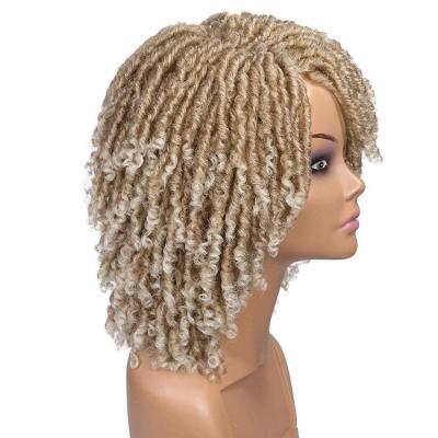 China Synthetic Hair Afro Wigs High Quality Product And Wholesale Cheap Short Synthetic Hair Twist Headband Wig Synthetic Afro Wigs for sale