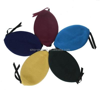 China Cheap Beret Black Cotton Wool Navy Blue Plush Army Military Service for sale