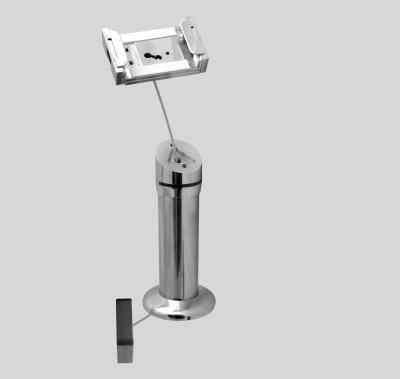 China mobile phone seucrity stand with clamps and recoiler for smartphone for sale