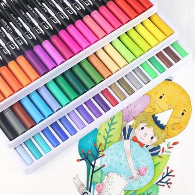 China office & Twin School Pen RITA Boligrafos de Acuarela Watercolor Watercolorart Marker Coloring Twin Felt Color Brush Pen Set for sale