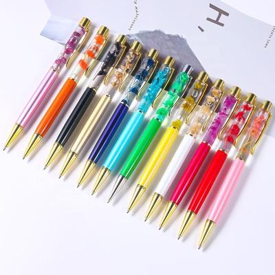 China office & Cute School Pen RITA Flower Ballpoint Pen Metal Personalized Logo Bulk Luxury White Empty Barrel Floral Flower Pen for sale