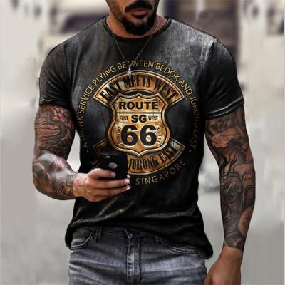 China custom Anti-wrinkle t-shirt logo printed 100 polyester 3d print t-shirt mens graphic t-shirts cheap custom streetwear casual clothes for man for sale