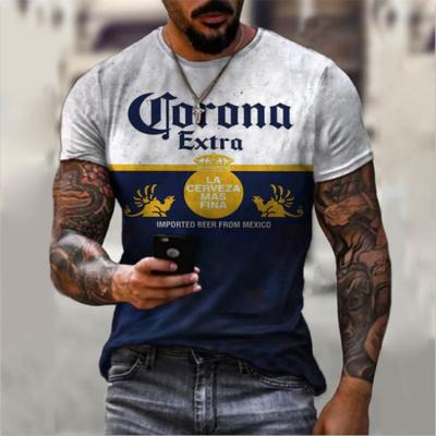 China Anti-wrinkle full print digital custom vintage t-shirts in round neck 100% polyester t-shirts men's fasion bulk order for sale