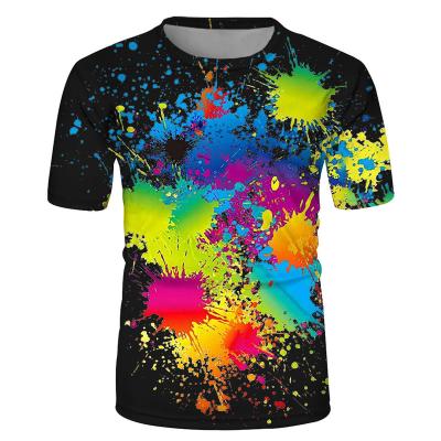 China 2022 Anti-wrinkle 3d design oem t-shirt custom foam unisex short print printed plus size t-shirt for men with 3d graphics for sale