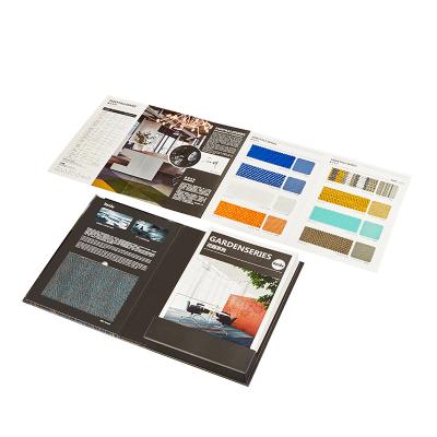 China Durable High End Display Sample Book Customized Design Hard Cover Fabric Swatch Sample Book for sale