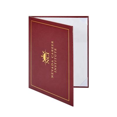 China Custom PVC certificate holder a4 certificate holder diploma cover for sale