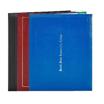 China PVC factory direct sale a4 a5 diploma document cover pu certificate holder for sale