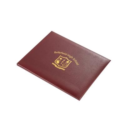 China Factory Customized Design Paper Certificate Folder Cover Certificate Holder Or Holer for sale