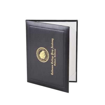 China Office Certificate Holder Degree Diploma Folders A4 Paper Custom PU Leather Graduation Sew Binding 8 1/2