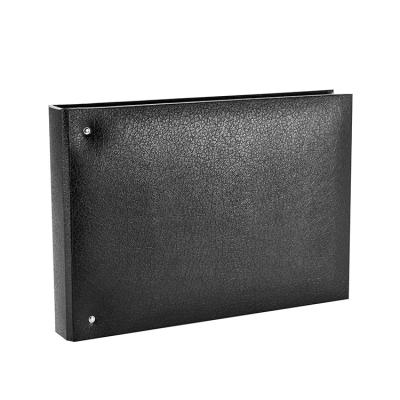 China 7 Hole Leather Ring Binder A3 A4 Size Leather Folder Leather 7 Ring Binder With Business Card for sale